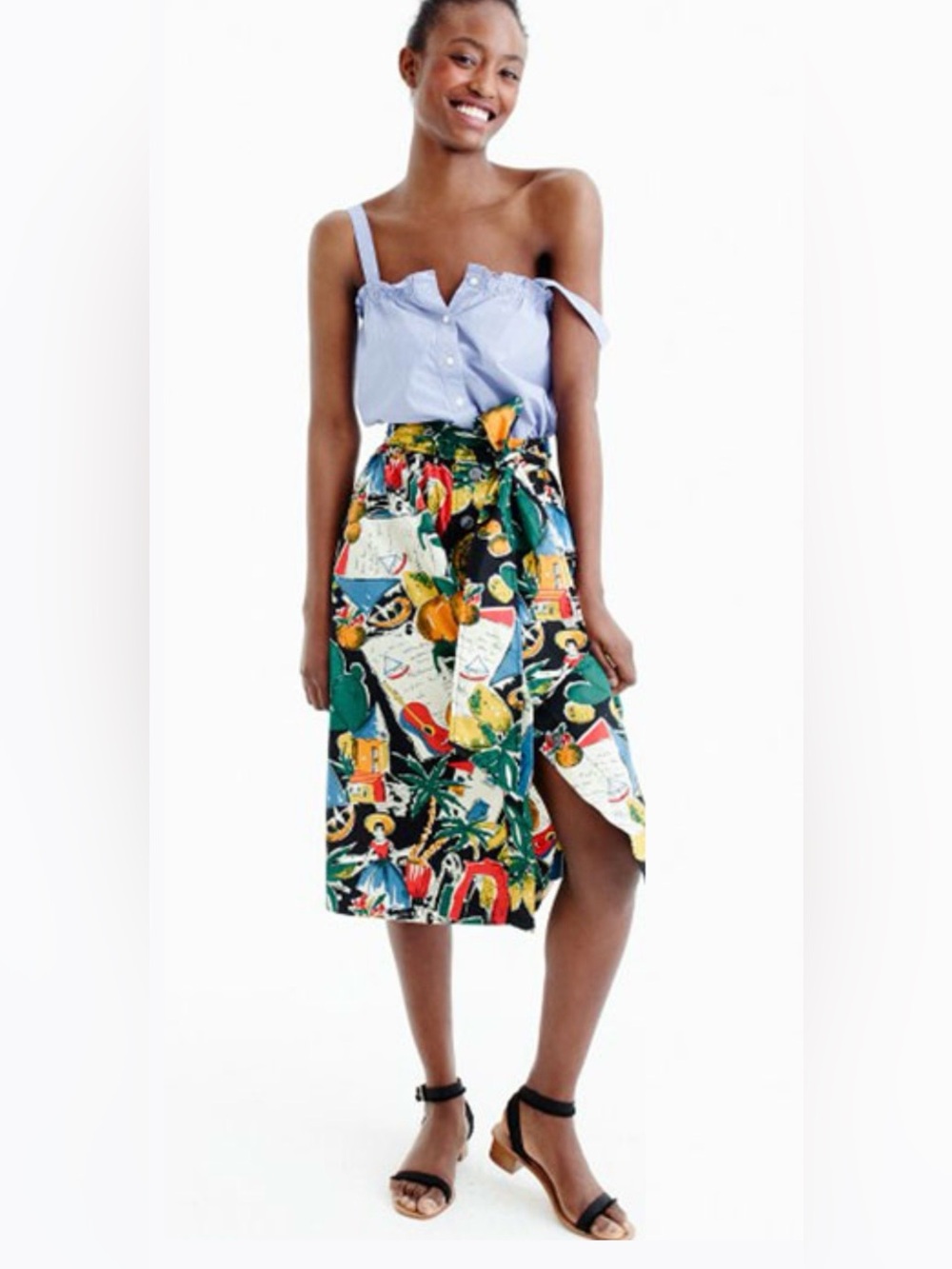 J.Crew A-line midi skirt Size 8